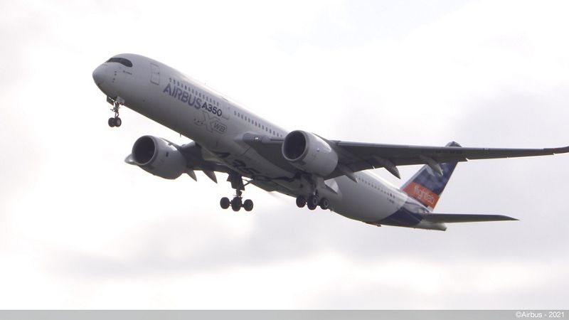 A350 MSN01 Takes Off From TLS With 100 SAF On Board