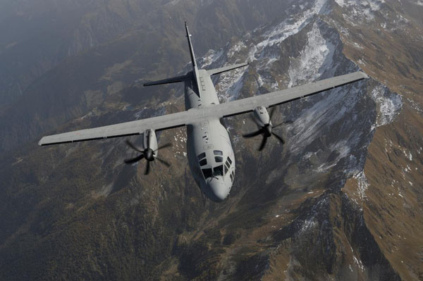 C 27J Flying over mountains