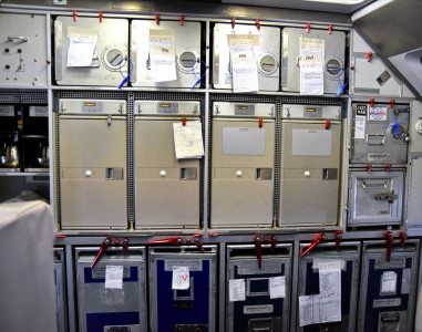 Galley with notes - SU - MXP-SVO 23-08-2018