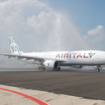 Water cannon - A330 Air Italy - MXP-BKK