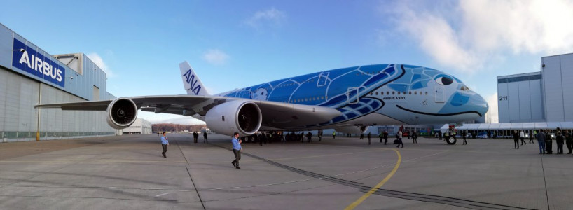 Roll-Out ANA A380 "flying Honu" - Hamburg - 12/12/2018
