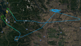 777X Maiden Flight - flight path